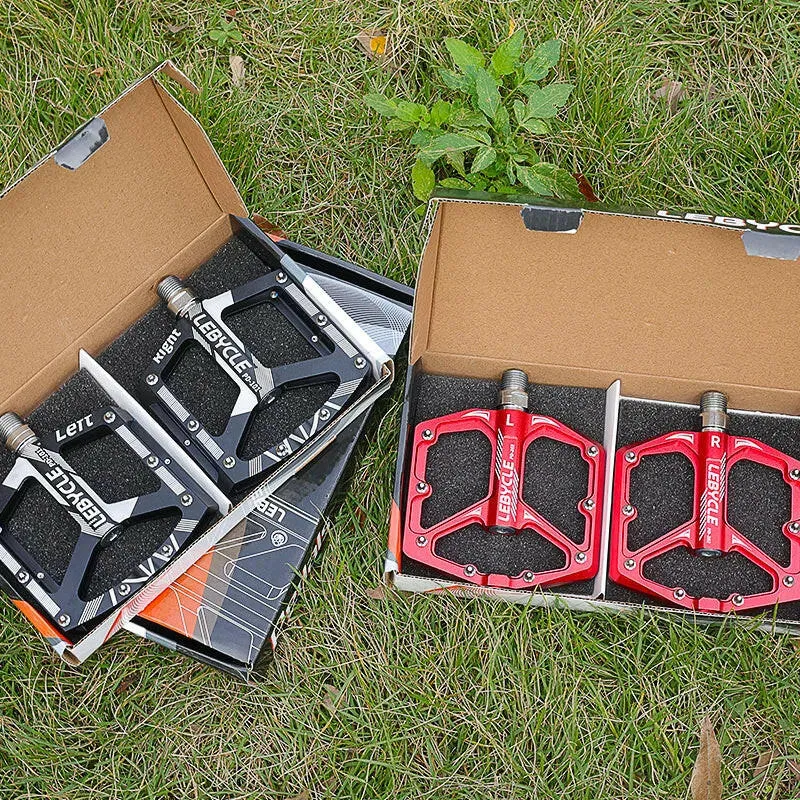 Lebycle MTB CNC Aluminum Alloy Bearings Pedal Bike 16 non-slip nails Flat widened bike Pedal