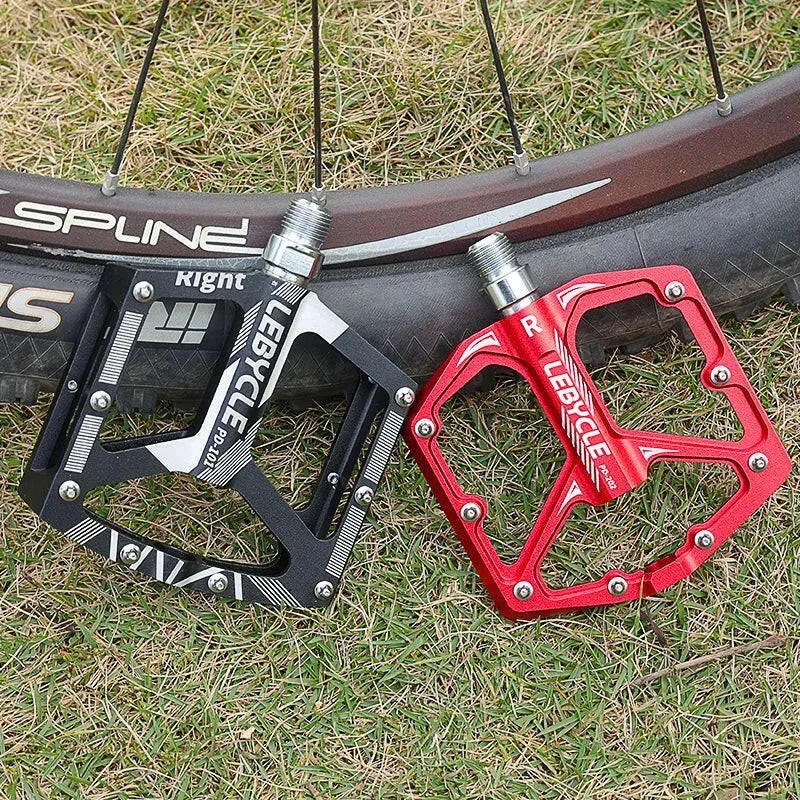 Lebycle MTB CNC Aluminum Alloy Bearings Pedal Bike 16 non-slip nails Flat widened bike Pedal