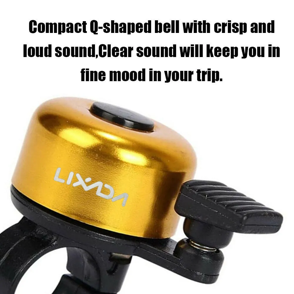 LIXADA Bike Bell Alloy Mountain Road Bicycle Horn Sound Alarm For Safety Cycling Handlebar Metal Bell Bicycle Horn Bike Accessor