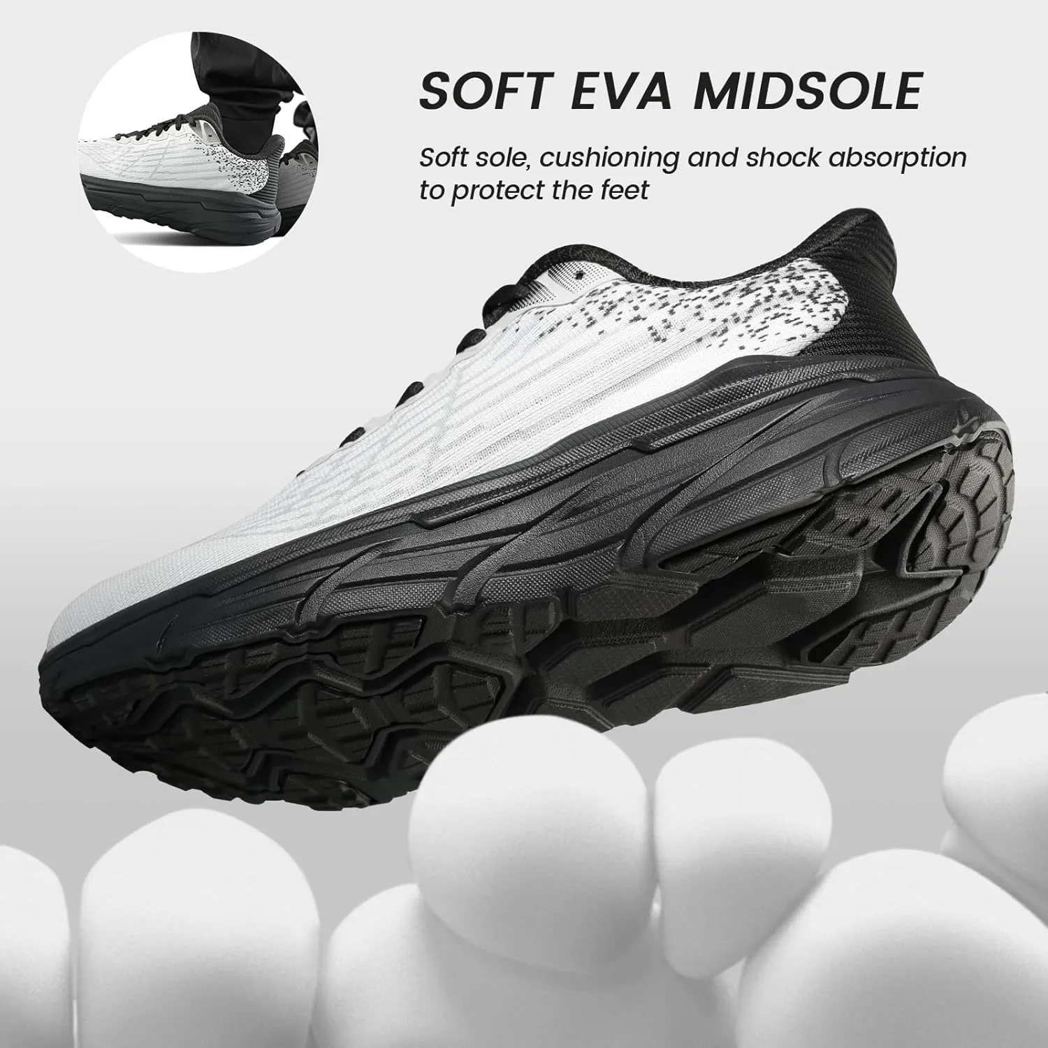 Mens Running Shoes Tennis Slip On Walking Shoes Breathable Non Slip Athletic Workout Gym Fashion Sneakers