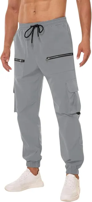 Mens Tactical Pants Travel Climbing Water-Resistant Work Pants Waterproof Flexible Lightweight Quick-Dry Cargo Pants