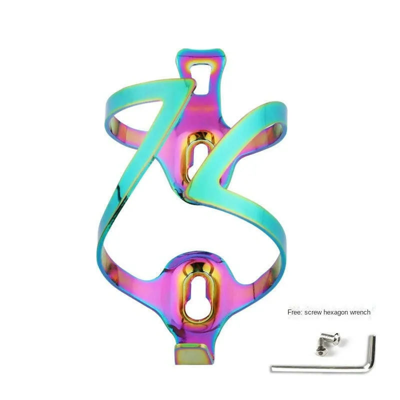 Mountain Bicycle Water Cup Holder Cycling Fixture Gradient Colorful Aluminum Alloy Water Bottle Cycling Kettle Cup Cage Bracket